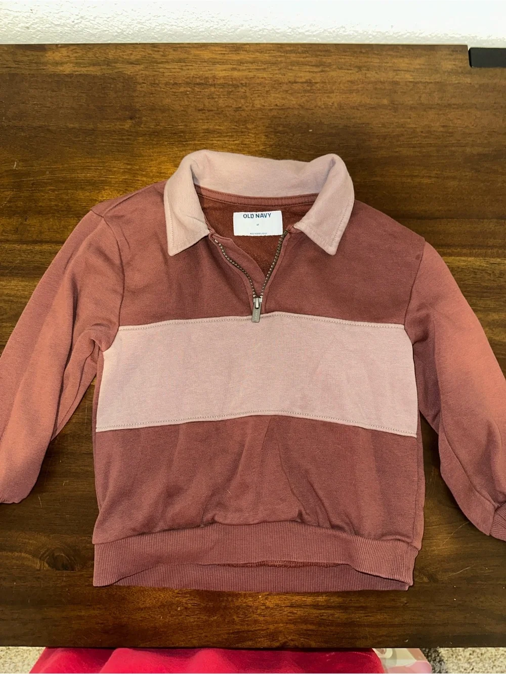 Old Navy Mauve and Light brown Half-Zip Pullover
